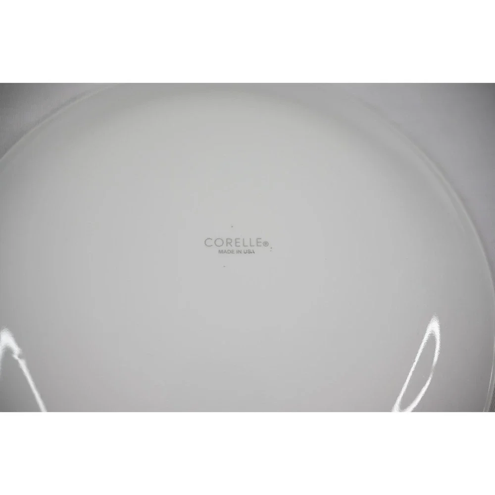 Vtg Corelle Dinner Plates Set of 6 Teal White Teal Grey Terrazzo Verde Speckled - Picture 4 of 4